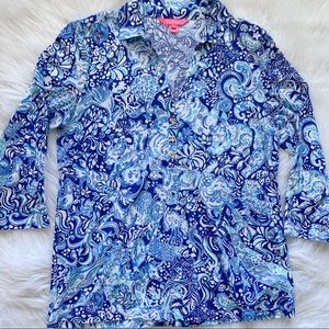 Pima Cotton Collared Button Down Lilly